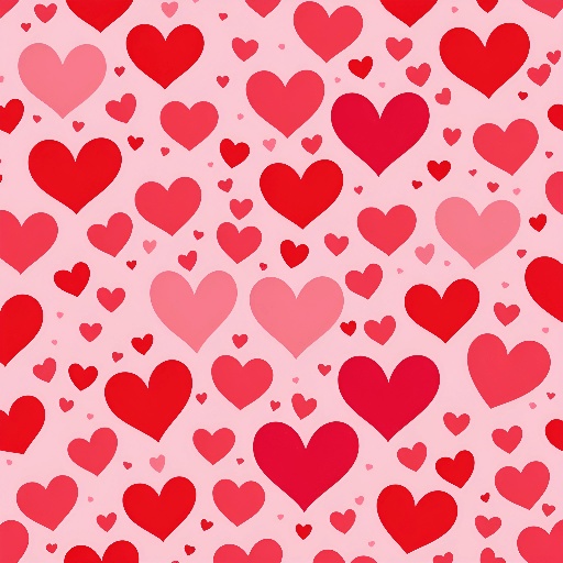 a close up of a bunch of hearts on a pink background