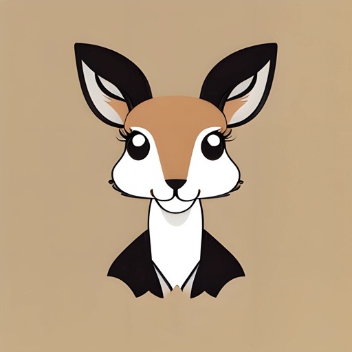 a cartoon picture of a deer with a suit on