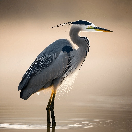 bird standing in water with long beak and long legs
