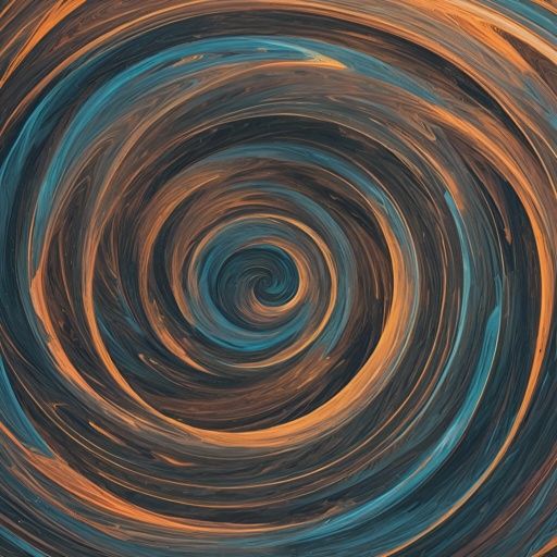 a close up of a swirly background with a blue and orange swirl