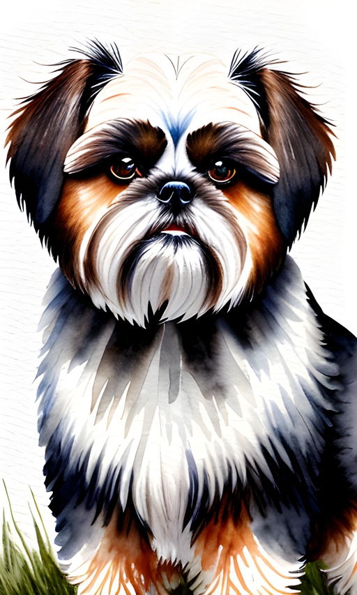 painting of a dog with a sad look on his face