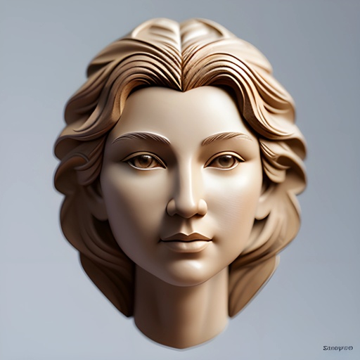 head of a woman with a wavy hair