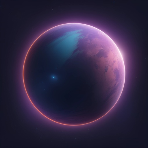 view of a planet with a bright light in the middle