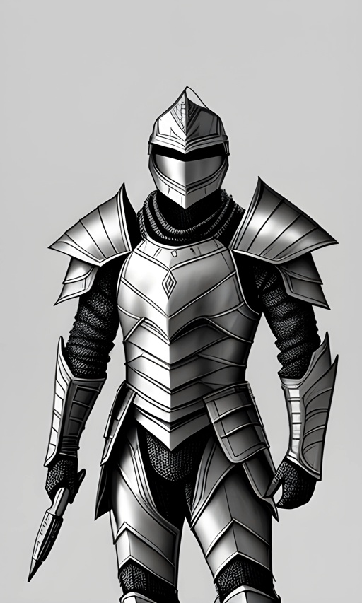 knight in armor with a sword and shield
