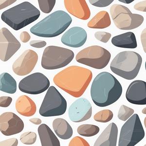 a close up of a bunch of rocks on a white surface