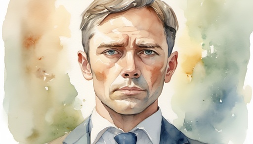 a painting of a man in a suit and tie