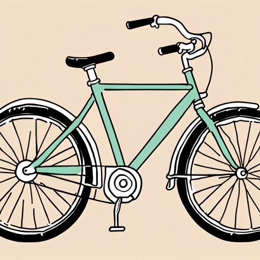 a drawing of a bicycle with a basket on the back
