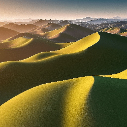 view of a desert with a few hills in the distance