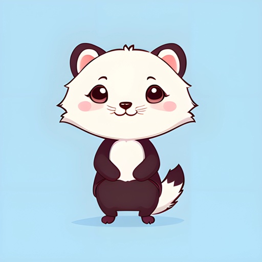 cartoon panda bear standing up with its paws crossed