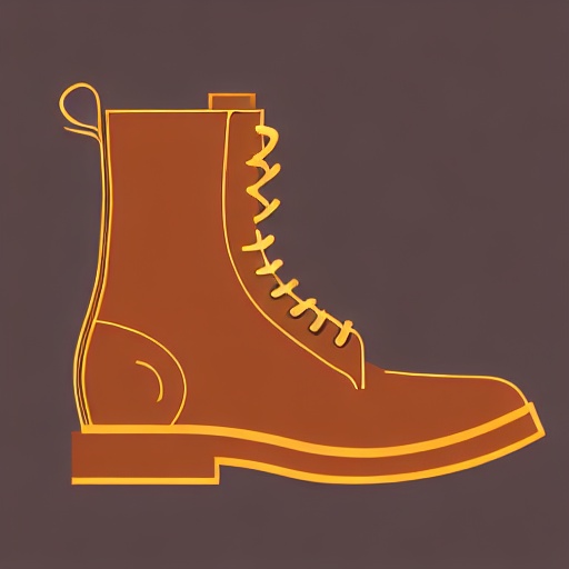 a close up of a pair of brown boots with laces