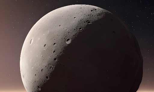 a close up of a moon with a sky background and stars