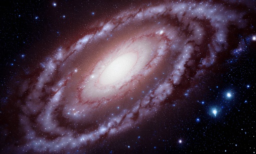 spiral galaxy with a bright spiral in the center