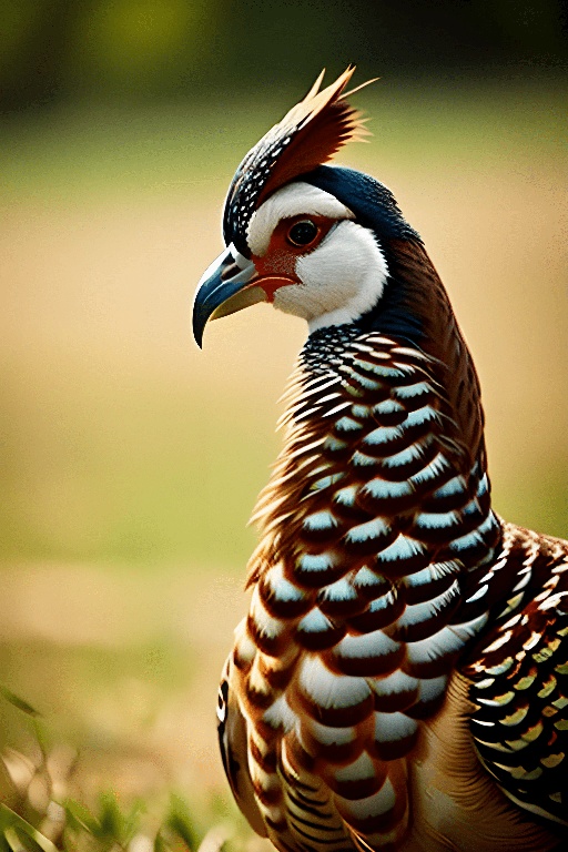 bird with a colorful head and a white and brown beak