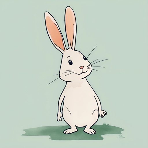 a white rabbit standing up with its front paws on