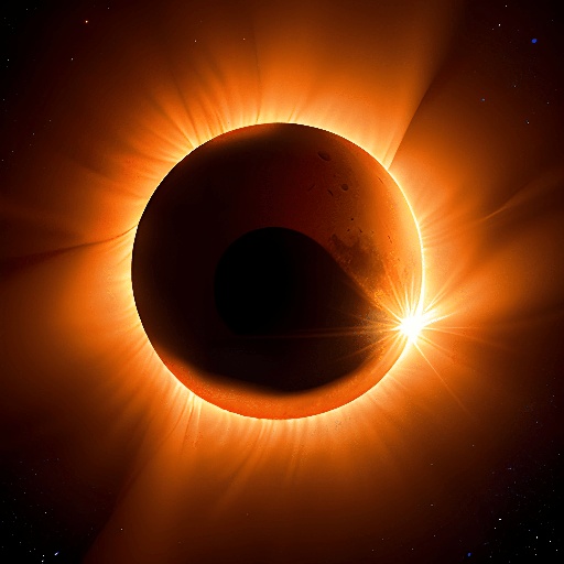 image of a solar eclipse with the sun in the middle
