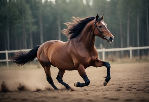 a horse that is running in the dirt