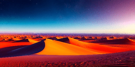 desert with sand dunes and a bright sky
