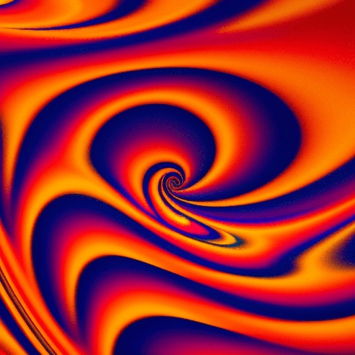 a close up of a colorful swirl with a red and blue background