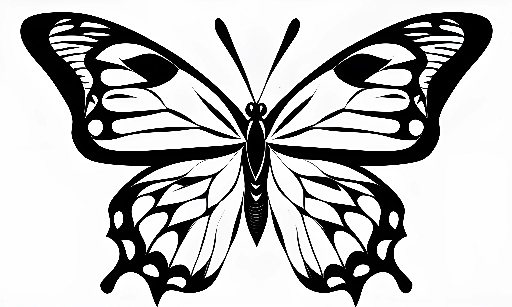 a close up of a butterfly with a black and white background
