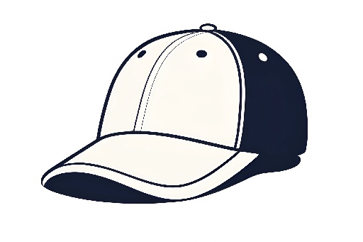 a close up of a baseball cap with a white visor