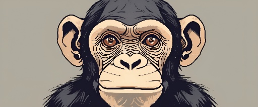 a close up of a monkey's face with a gray background