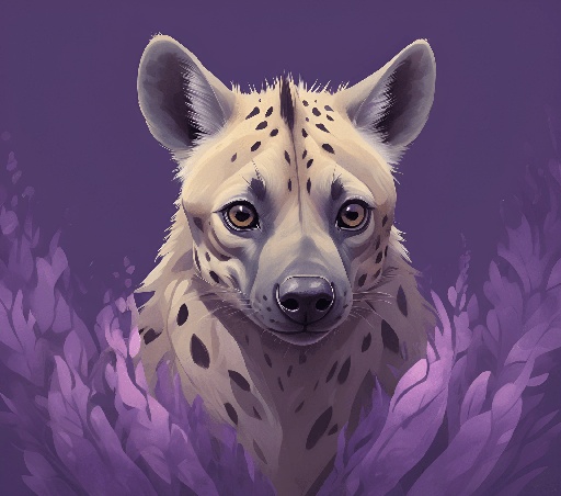 a hyena that is standing in the grass