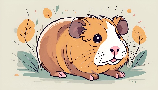 a guinea that is sitting in the grass