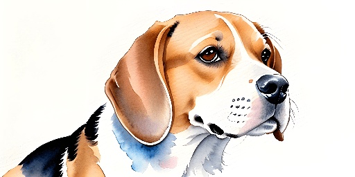 painting of a dog with a collar and a collar around its neck
