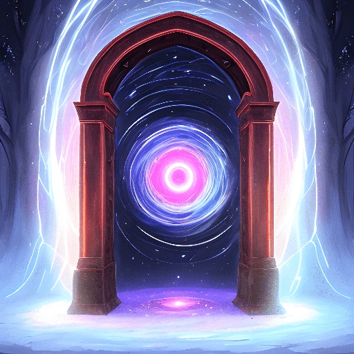a doorway with a portal in the middle of it