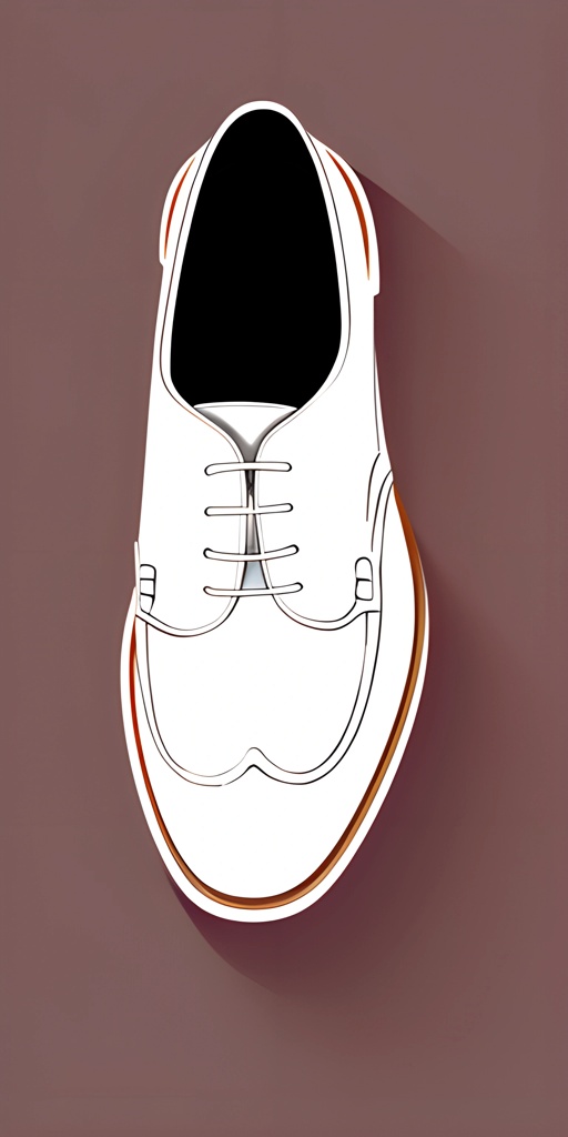 a white shoe with a tie on it