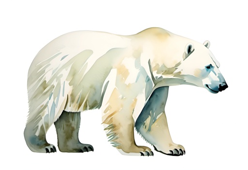 a polar bear that is standing on a white surface