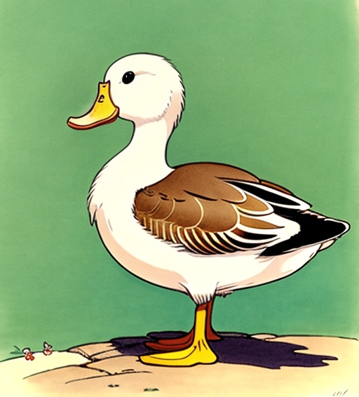 a duck that is standing on the ground