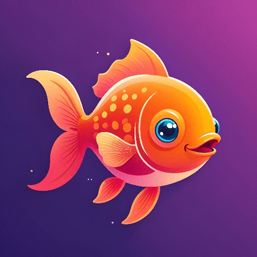 a cartoon fish with a big smile on its face