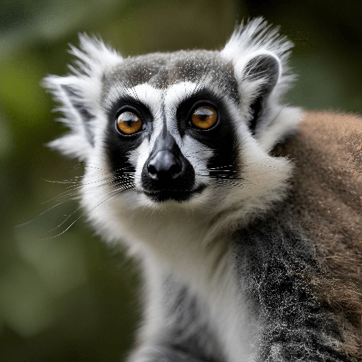 a close up of a lemur with a very big eye