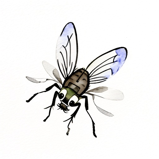 a fly that is flying in the air