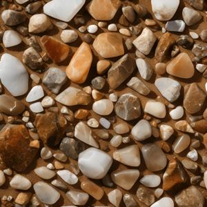 a close up of a pile of rocks and stones on a beach