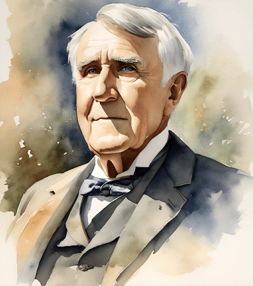 painting of a man in a suit and bow tie with a blue tie
