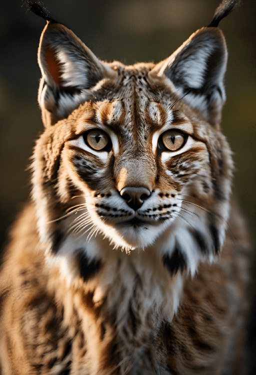 lynx with a very large head and a very long tail