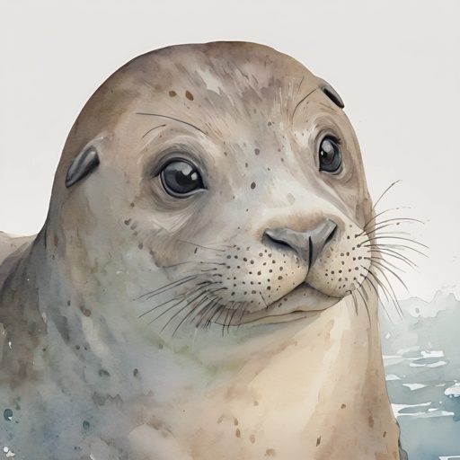 a seal that is sitting in the water