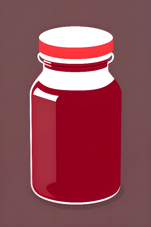 a jar of jam on a brown background