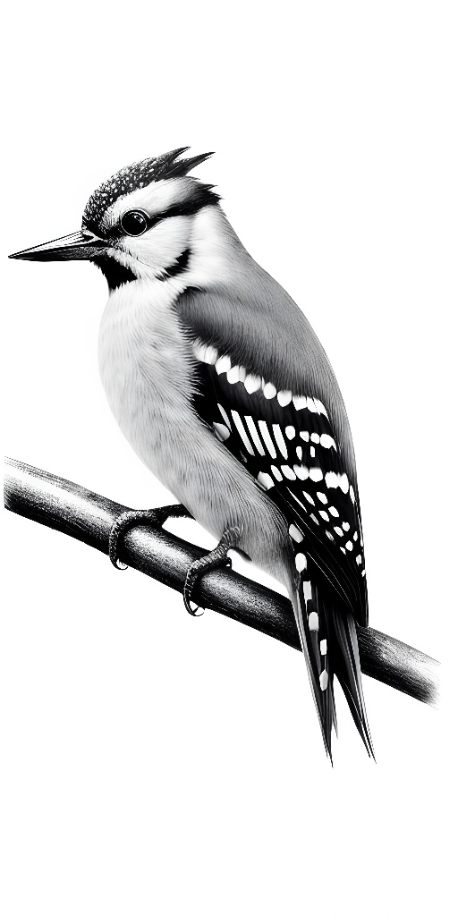 bird sitting on a branch with a white background