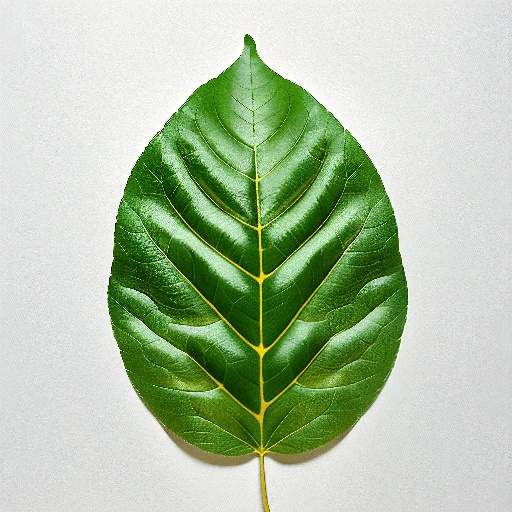 a leaf that is shaped like a leaf on a white surface