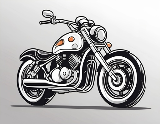 motorcycle with a black and white graphic on the front