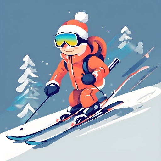 skier in orange suit skiing down a snowy slope with trees in the background