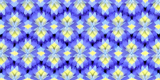 a close up of a blue and yellow pattern with a diamond
