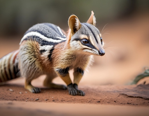a small animal that is standing on a dirt ground