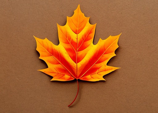 leaf on a brown surface with a red stripe