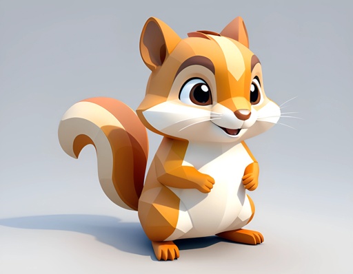 a cartoon squirrel that is standing up with its paws on the ground