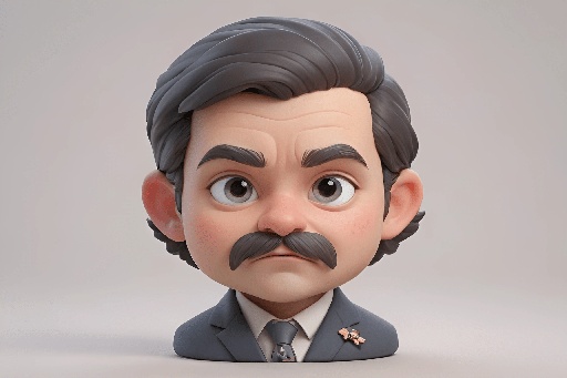 a close up of a cartoon character of a man with a mustache