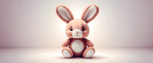 a small stuffed rabbit sitting on a table